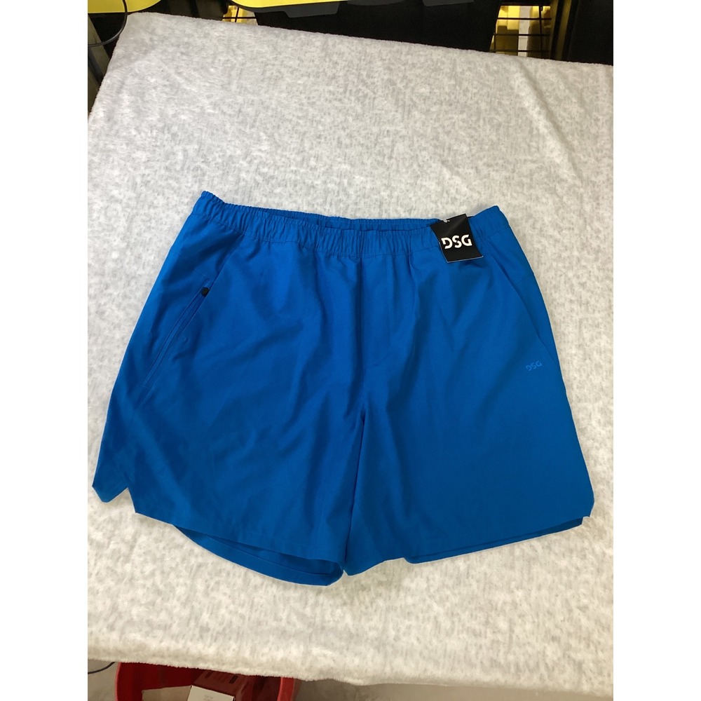DSG Mens 6" Agility Short Blue Gleam Athletic Fit Moisture Wicking Large NEW